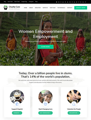 Charity Care WordPress Theme