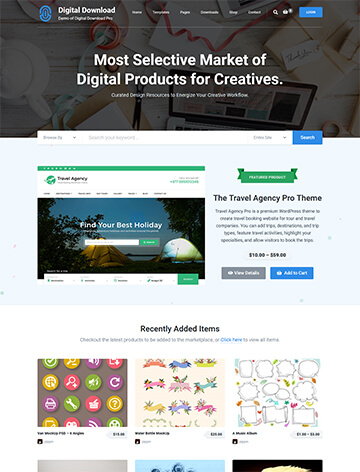 Digital Download WordPress Theme