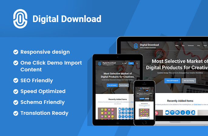 sales banner of Digital Download WordPress Theme