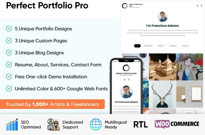 sales banner of Perfect Portfolio Pro WordPress Theme