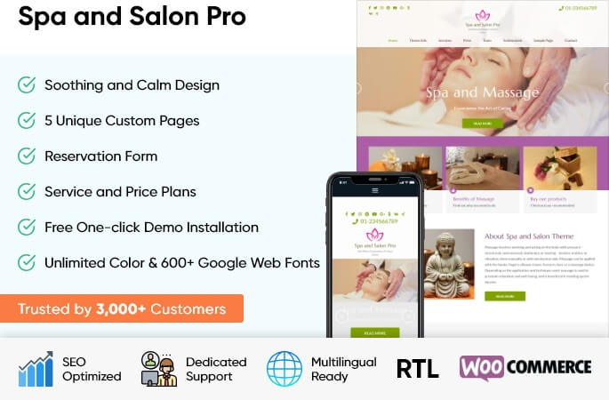 sales banner of Spa and Salon Pro WordPress Theme