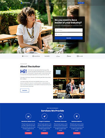 Influencer WordPress Theme