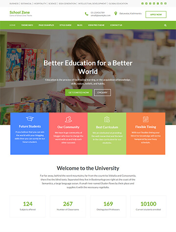 School Zone WordPress Theme