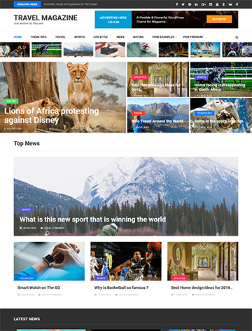 Travel Magazine WordPress Theme