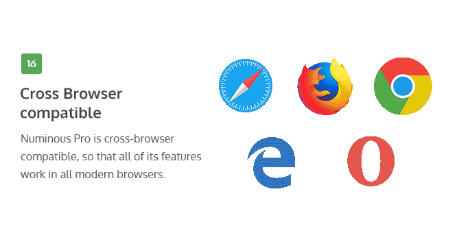 cross-browser compatibility of Numinous Pro WordPress Theme