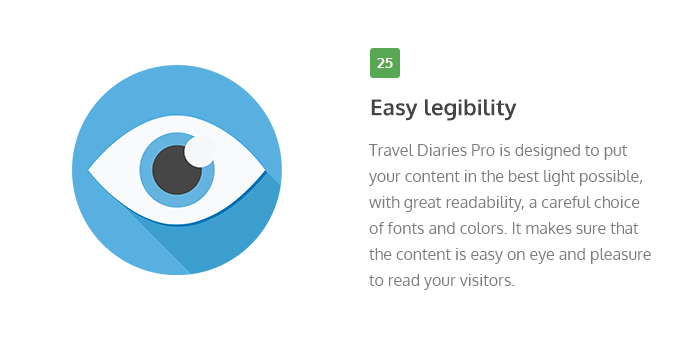 easy legibility of travel diaries Pro
