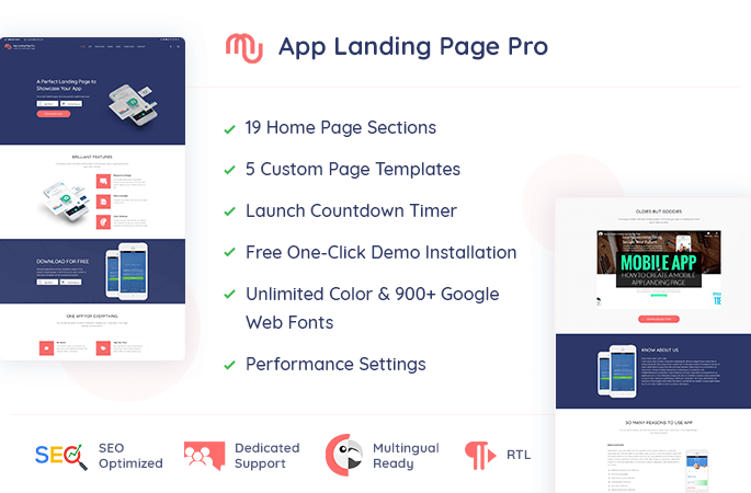 App Landing Page Pro Sale Banner