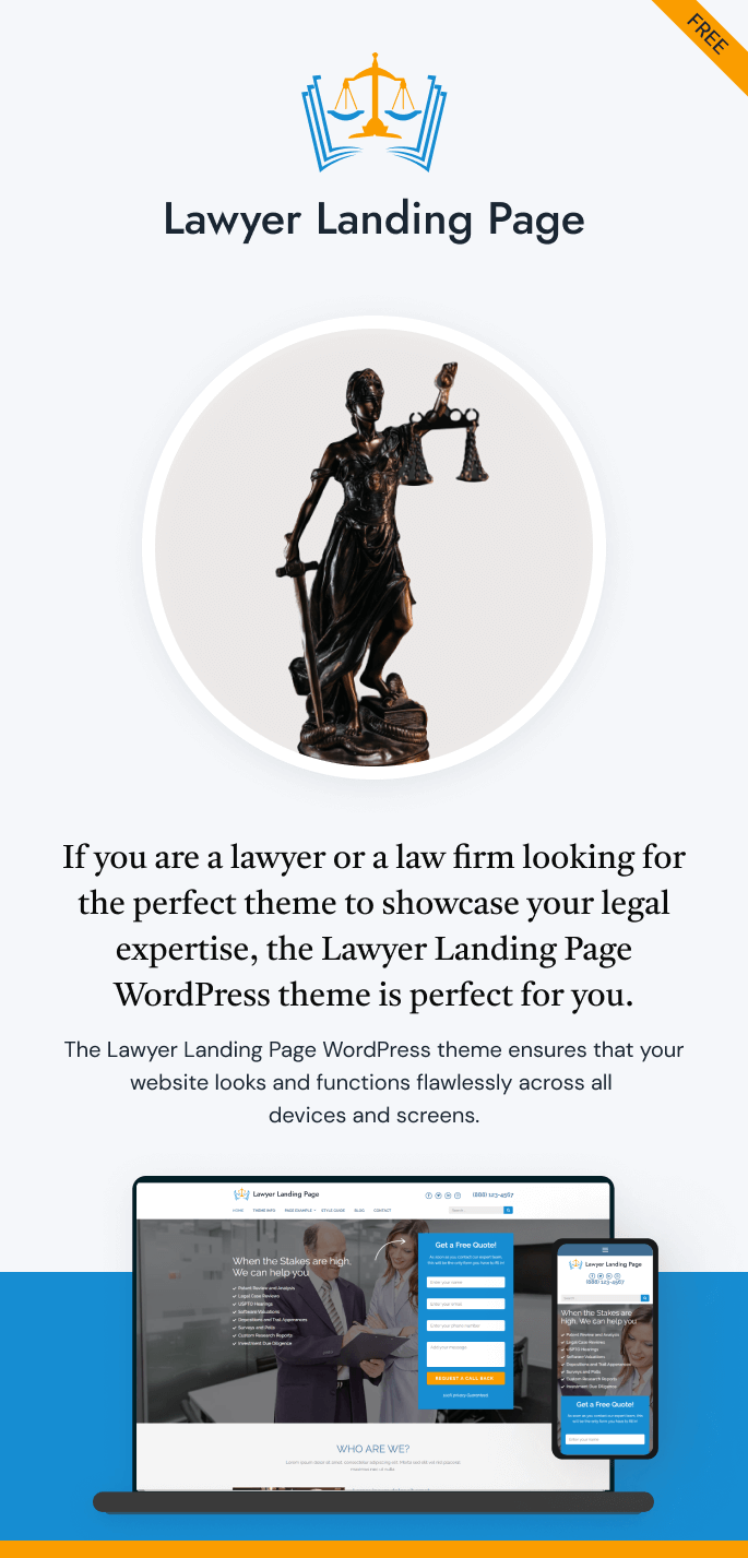 Lawyer Landing Page Theme