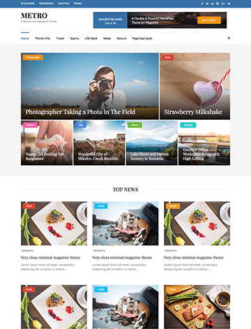 Metro Magazine Pro WordPress theme