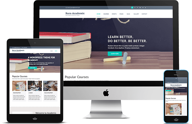 Rara Academic WordPress Theme responsive design