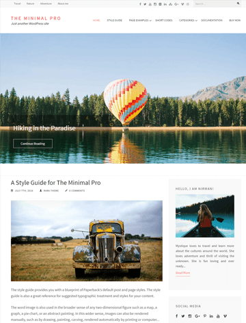 The Minimal Pro WordPress Theme